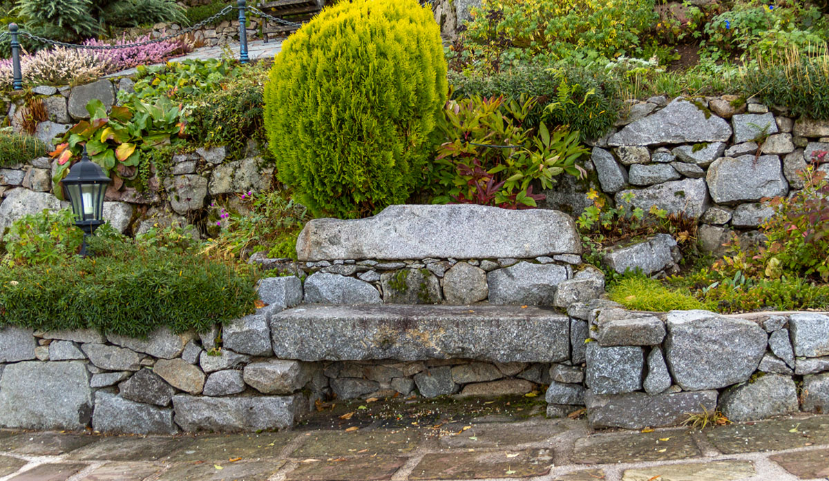 Kleingarten Naturstein